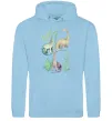 Жіноча толстовка (худі) Watercolor dinos Блакитний фото