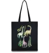 Еко-сумка Watercolor dinos Чорний фото