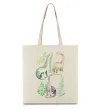 Еко-сумка Watercolor dinos Бежевий фото
