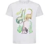 Дитяча футболка Watercolor dinos Білий фото