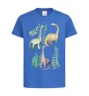 Дитяча футболка Watercolor dinos Яскраво-синій фото