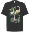 Футболка Оверсайз Watercolor dinos Чорний фото
