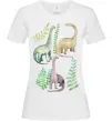 Женская футболка Watercolor dinos Белый фото