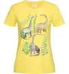 Женская футболка Watercolor dinos Лимонный фото
