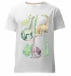 Чоловіча преміум футболка Watercolor dinos Білий фото