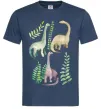 Мужская футболка Watercolor dinos Темно-синий фото