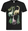 Мужская футболка Watercolor dinos Черный фото