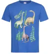 Мужская футболка Watercolor dinos Ярко-синий фото