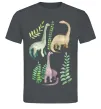 Мужская футболка Watercolor dinos Графит фото