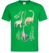 Мужская футболка Watercolor dinos Зеленый фото