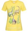 Женская футболка Watercolor dinos Лимонный фото