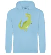 Чоловіча толстовка (худі) Зелений динозавр малюнок Блакитний фото
