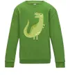 Детский Свитшот Зелений динозавр малюнок Лаймовый фото