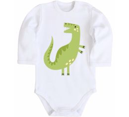 Дитячий бодік Зелений динозавр малюнок Дитячий бодік Зелений динозавр малюнок