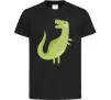Детская футболка Зелений динозавр малюнок Черный фото