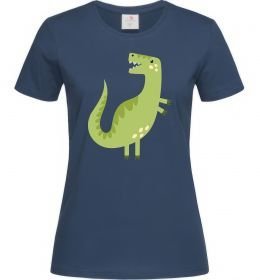 Женская футболка Зелений динозавр малюнок