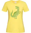 Женская футболка Зелений динозавр малюнок Лимонный фото