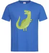 Мужская футболка Зелений динозавр малюнок Ярко-синий фото