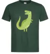 Мужская футболка Зелений динозавр малюнок Темно-зеленый фото