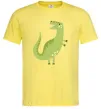 Мужская футболка Зелений динозавр малюнок Лимонный фото