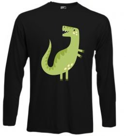 Лонгслив Зелений динозавр малюнок Лонгслив Зелений динозавр малюнок