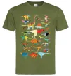 Чоловіча футболка Multicolor dinos Оливковий Чоловіча футболка Multicolor dinos Оливковий фото