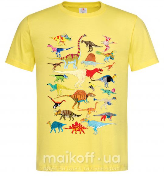 Мужская футболка Multicolor dinos Лимонный фото
