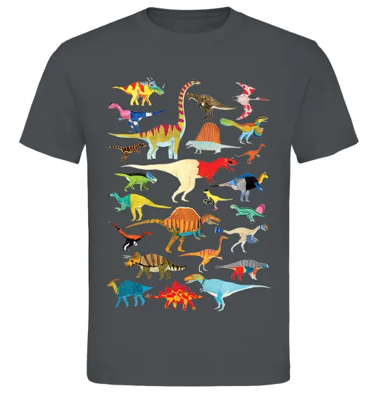 Чоловіча футболка Multicolor dinos Графіт фото