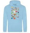 Чоловіча толстовка (худі) Multicolor dinos Блакитний фото