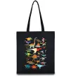 Еко-сумка Multicolor dinos Чорний фото