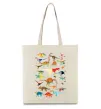 Еко-сумка Multicolor dinos Бежевий фото