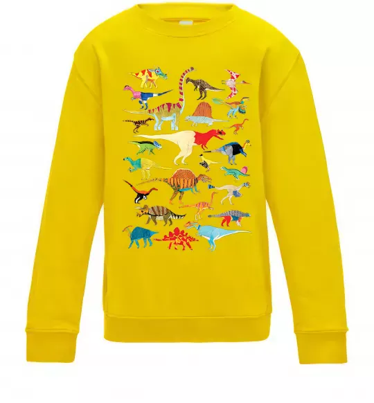 Детский Свитшот Multicolor dinos Солнечно желтый фото
