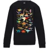 Детский Свитшот Multicolor dinos Черный фото