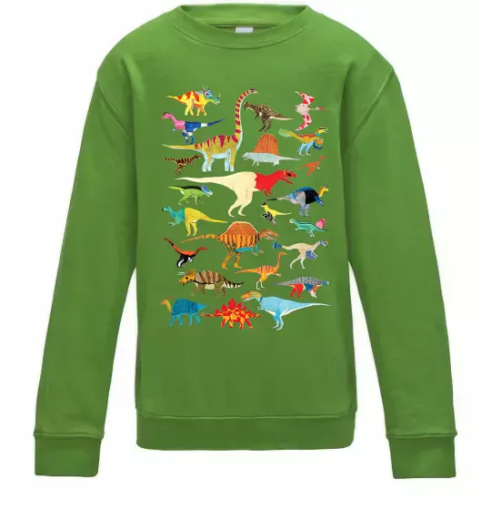 Детский Свитшот Multicolor dinos Лаймовый фото