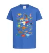 Детская футболка Multicolor dinos Ярко-синий фото