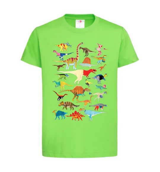 Детская футболка Multicolor dinos Лаймовый фото