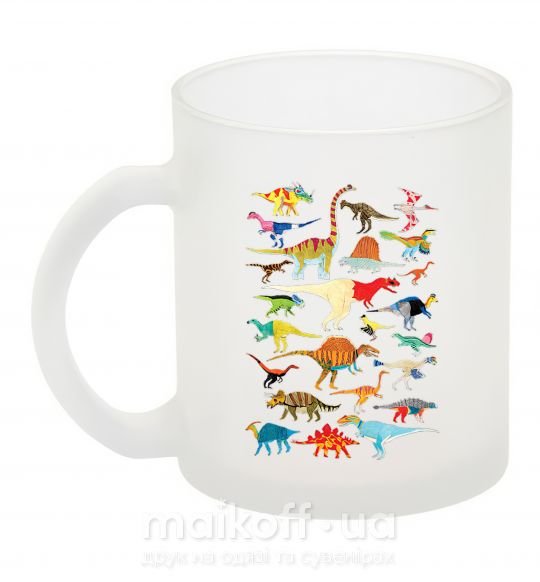 Чашка стеклянная Multicolor dinos Фроузен фото