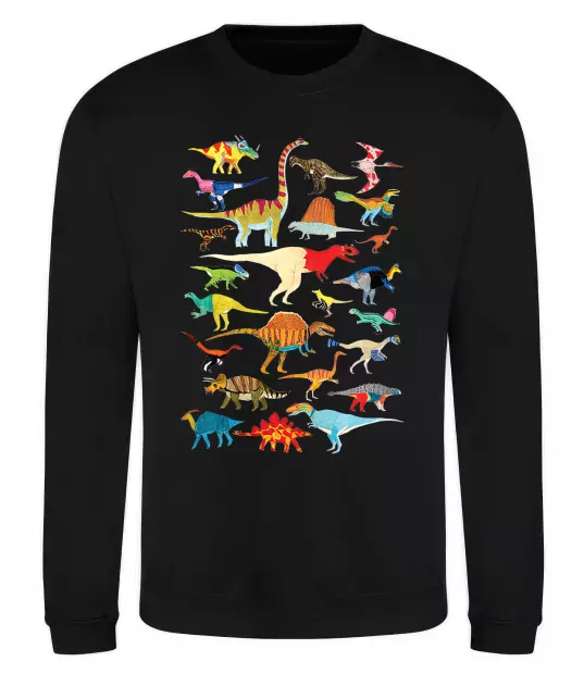 Світшот Multicolor dinos Чорний фото