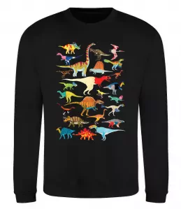 Свитшот Multicolor dinos Черный фото