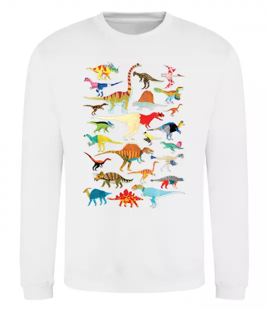 Світшот Multicolor dinos Білий фото