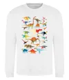 Світшот Multicolor dinos Білий фото
