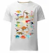 Мужская премиум футболка Multicolor dinos Белый фото