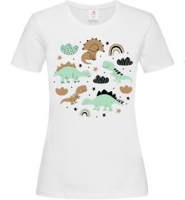 Женская футболка Dino round