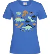 Женская футболка Dino round Ярко-синий фото