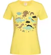 Женская футболка Dino round Лимонный фото