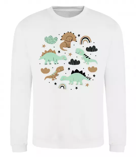 Свитшот Dino round Белый фото