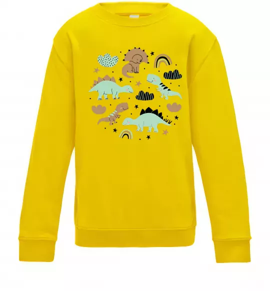 Дитячий світшот Dino round Сонячно жовтий фото