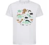 Детская футболка Dino round Белый фото