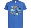 Детская футболка Dino round Ярко-синий фото