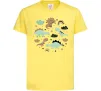 Детская футболка Dino round Лимонный фото